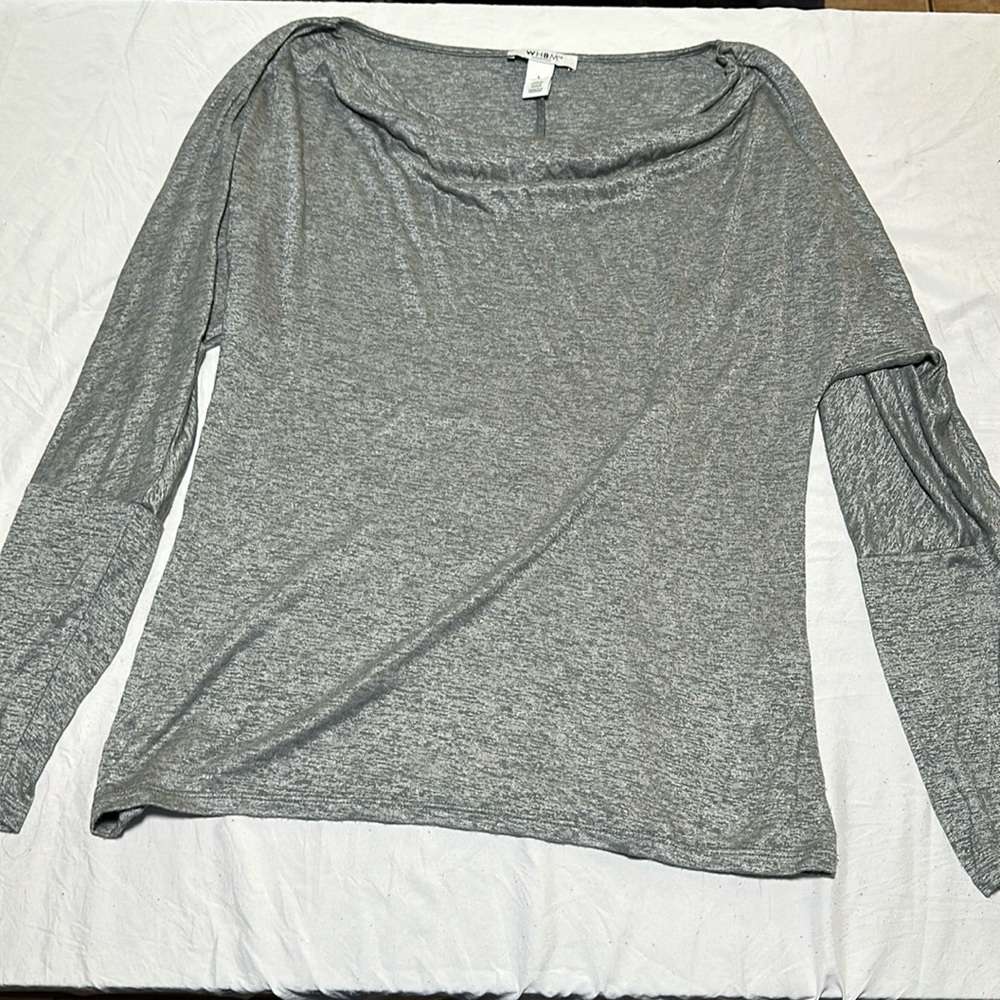 WHBM Size Large  Gray  Long Sleeve  Shirt  Very Soft
